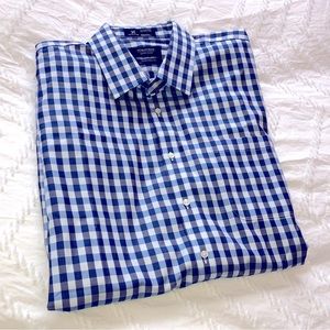 Nordstrom Men’s Blue Plaid Long Sleeve Dress Shirt